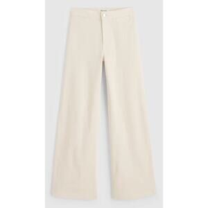 Madewell Wide Leg Pants Corduroy Vintage Ivory Cream Trousers 27 4 NWT